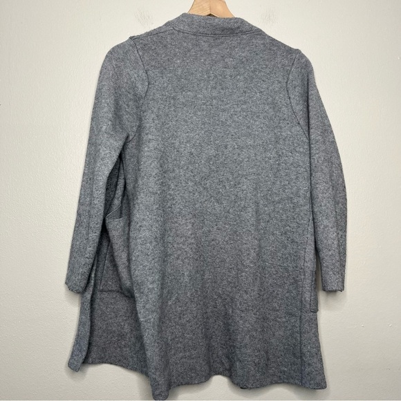 J. Crew Women Knit Cardigan XS Gray Merino Wool Open Front Office Business - Picture 7 of 9